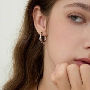 Textured Huggie Earrings